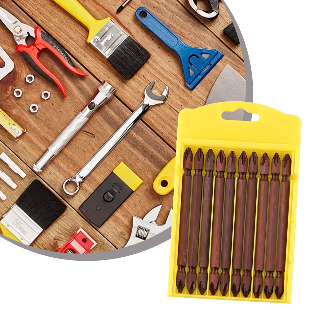 10pcs PH2 Double Head Electric Screwdriver Bits 100mm Versatile Drill Set
