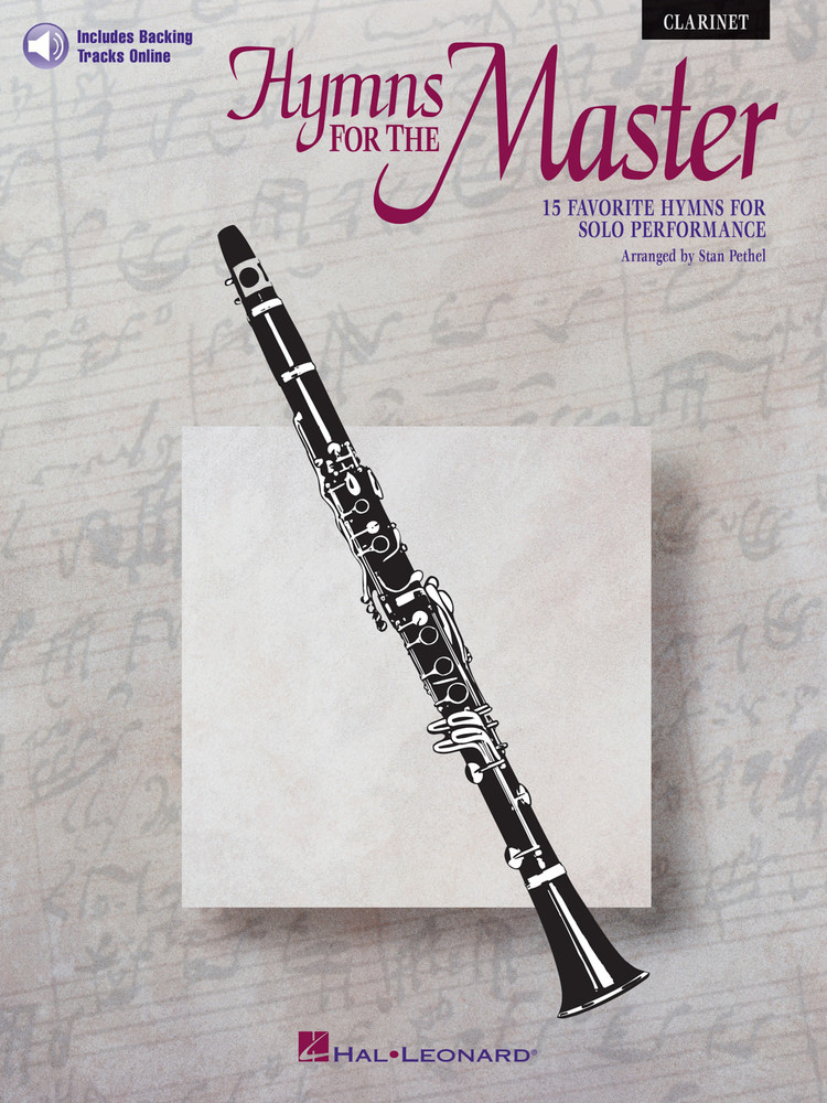 Hymns for the Master Clarinet Solo Christian Sheet Music Play-Along Book & Audio