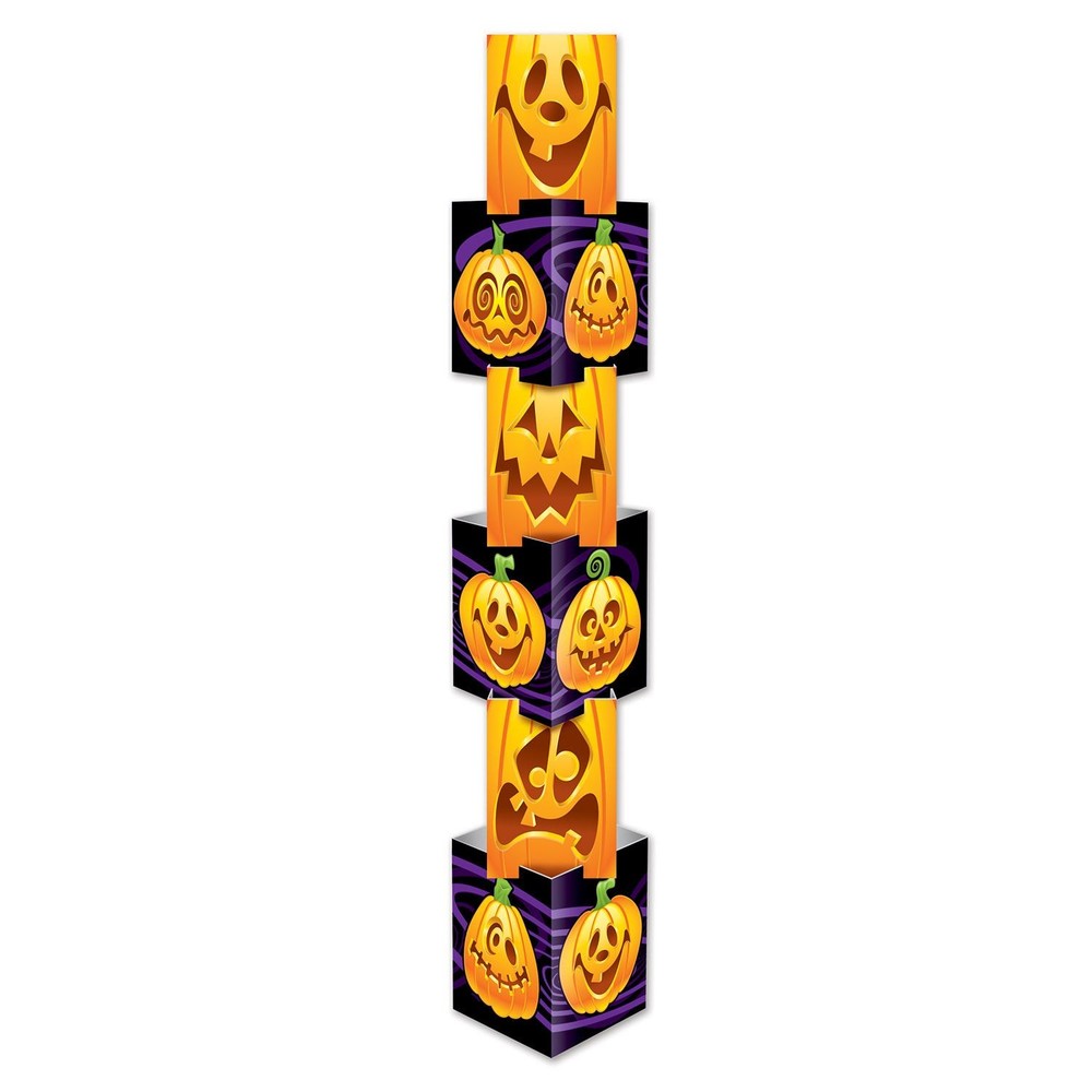 Beistle Halloween Jack-O-Lantern Column Decoration for Spooky Party Supplies