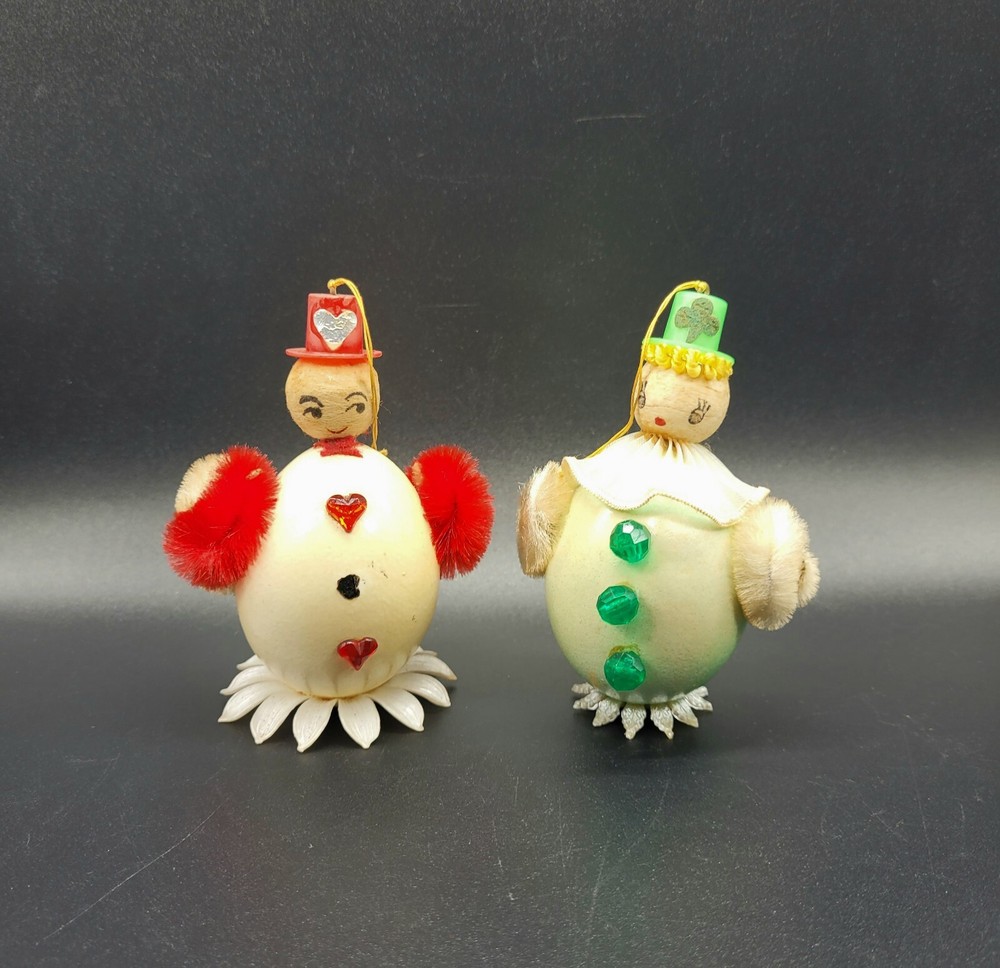 Vtg MCM Japan Pipe Cleaner Eggshell Hand Painted 4