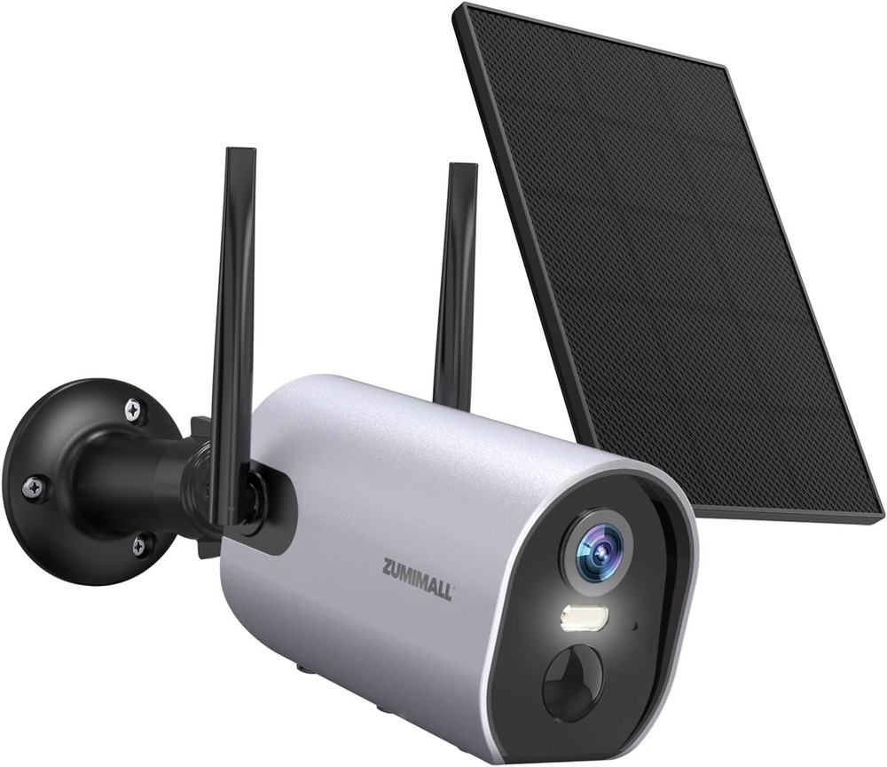 ZUMIMALL Security Cameras Wireless Outdoor, 2K Solar Powered Security Camera