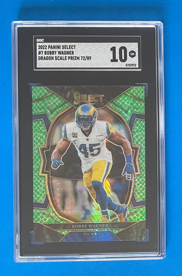 2022 Panini Select #7 Bobby Wagner Rams Dragon Scale Prizm /89 SGC Grade 10