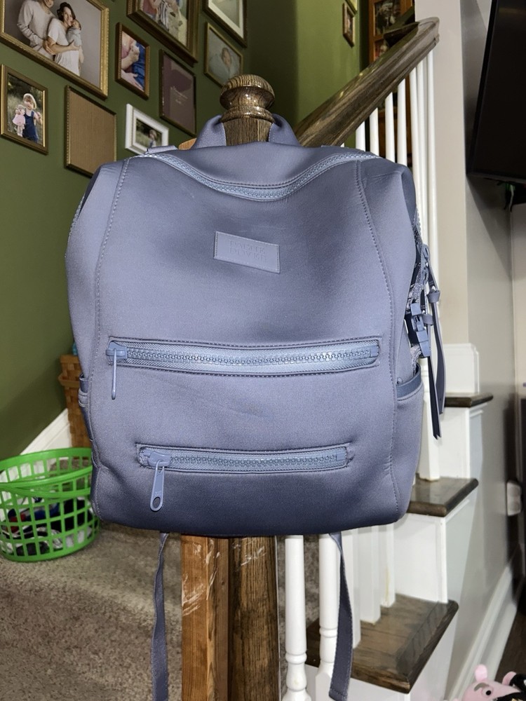 Dagne Dover Large Neoprene Indi Diaper Bag Ash Blue with Accessories