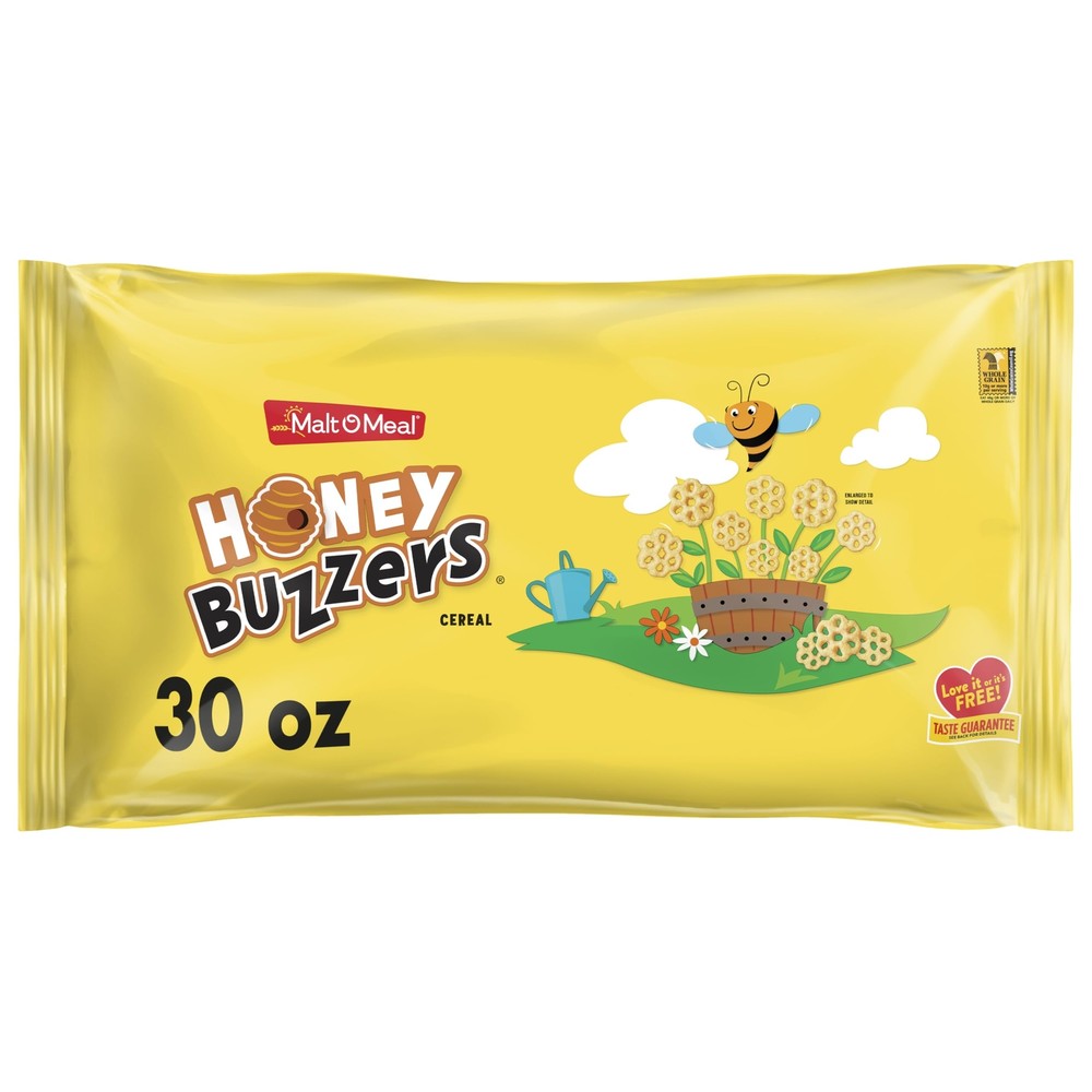 Malt-O-Meal Honey Buzzers Breakfast Cereal Super Sized Honey Cereal 30 OZ Bag
