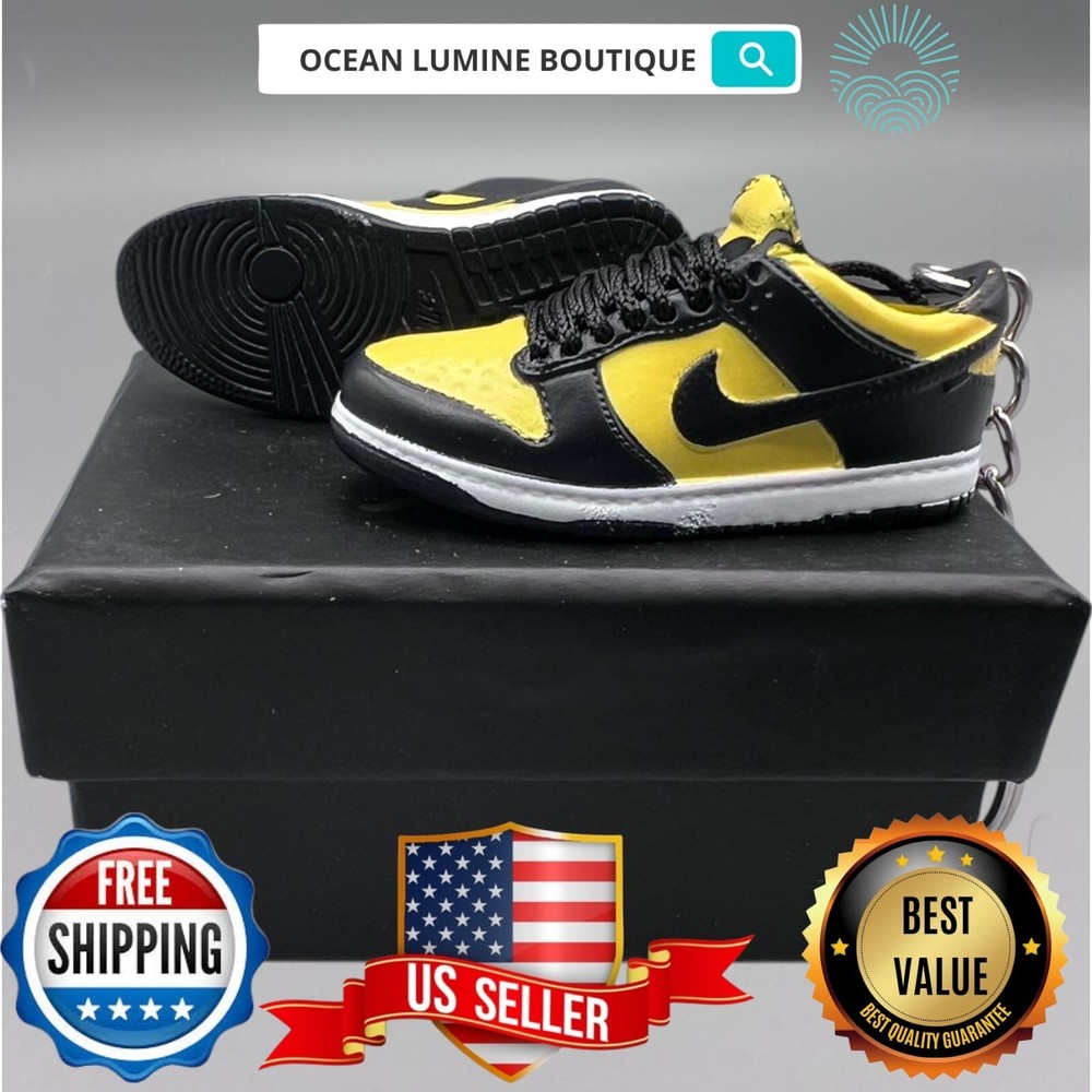 SB DUNK 3D Mini Sneaker Keychain, Jordan Sneaker Collectible, Box Options