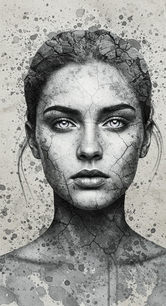 Abstract Flower Girl Digital Art Wallpaper for PC & Mobile-image