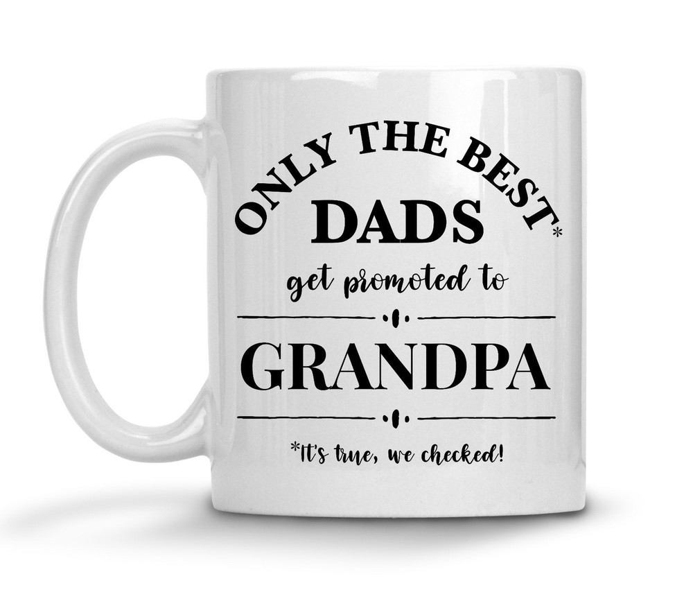 Only Best Dads Get Promoted To Grandpa Pregnancy Announcement Grandparents Mug