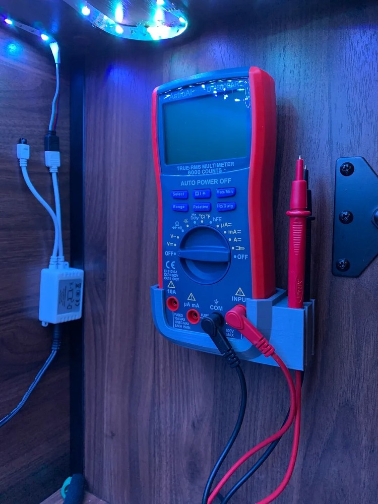 Multimeter Wall Mount Holder for Easy Secure Storage Access