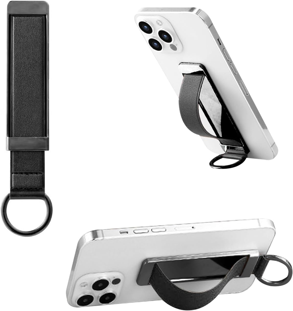 Black Phone Strap Holder Grips for Phone Back Finger Loop