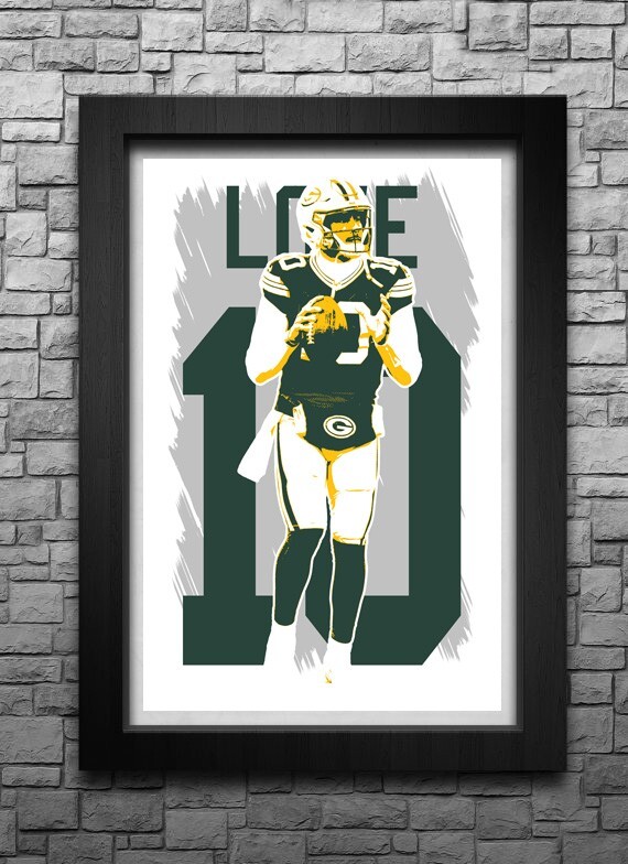 JORDAN LOVE art print/poster GREEN BAY PACKERS FREE S&H! JERSEY