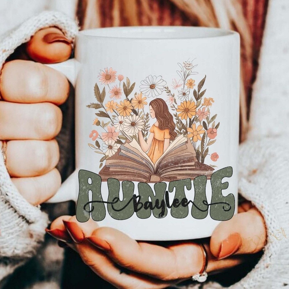 Custom Wildflowers Mug for Auntie - Thoughtful New Aunt Gift Idea