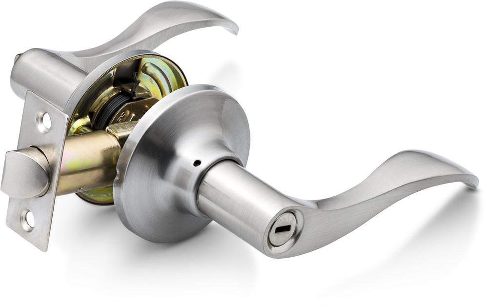 Privacy Lever Door Handle [Thumb Turn Lock on The Inside] for Bedroom or Bath...