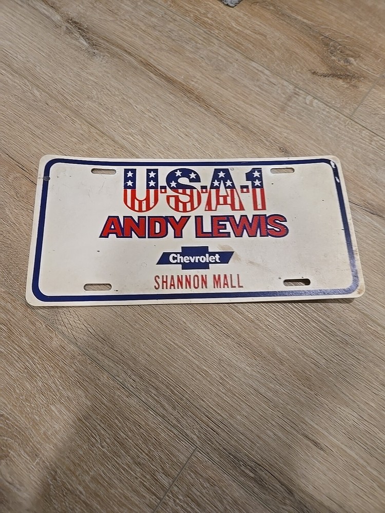 Plastic USA-1 Chevrolet Booster Plate Andy Lewis Union City GA