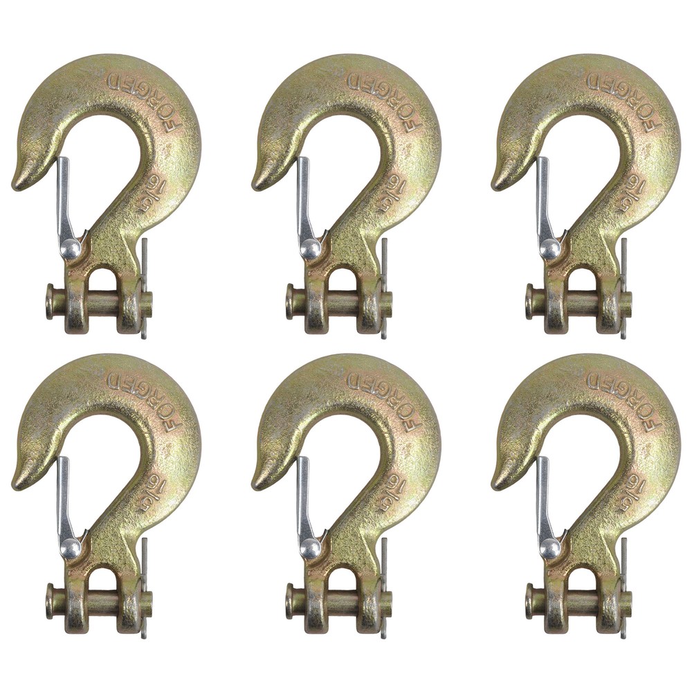 6X 5/16 G70 Clevis Slip Hooks for Latch Tow Chain Tie Down Flatbed Truck Trailer