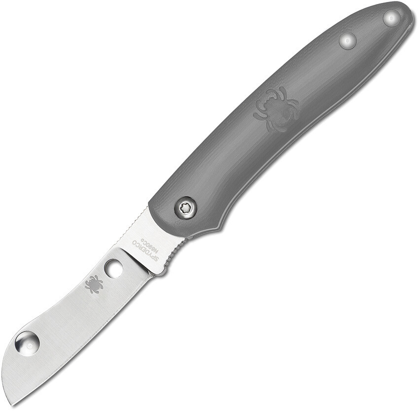 Spyderco Roadie Gray Plain Knife with 3