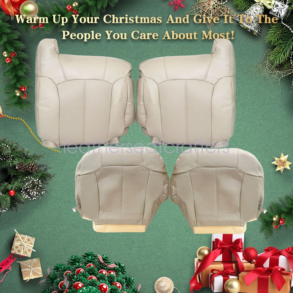 4-Piece Seat Cover Set for 2002 Cadillac Escalade Front Seats