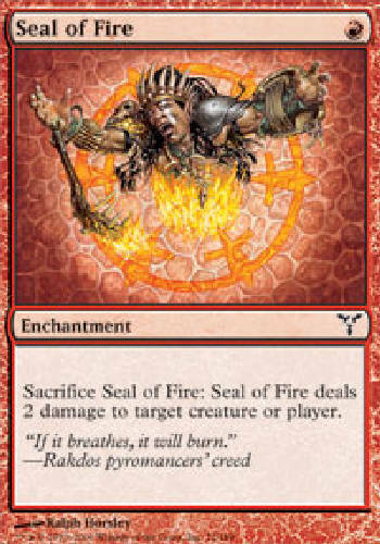 SEAL OF FIRE X4 4X Dissension MTG Magic the Gathering Cards DJMagic