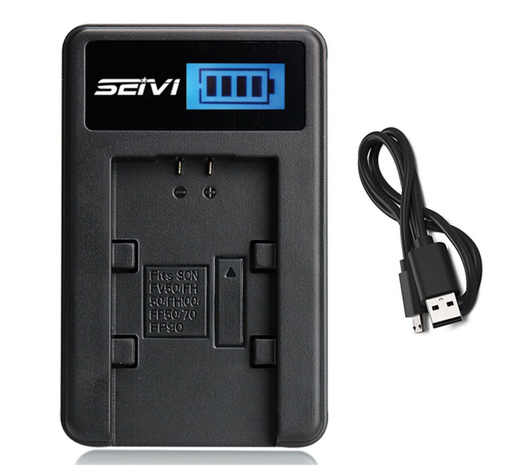 Battery Charger for Sony DCR-DVD602E DCR-DVD605E DCR-DVD653E Handycam Camcorder