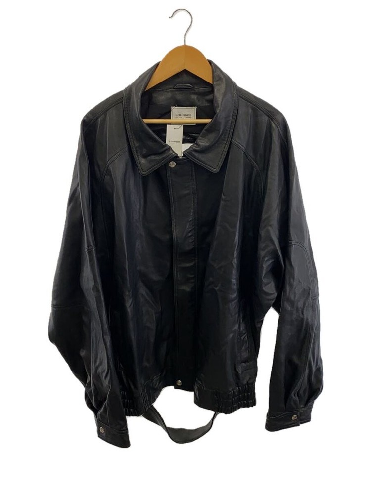 Lourdes Black Leather Blouson Jacket Size L Style 1266