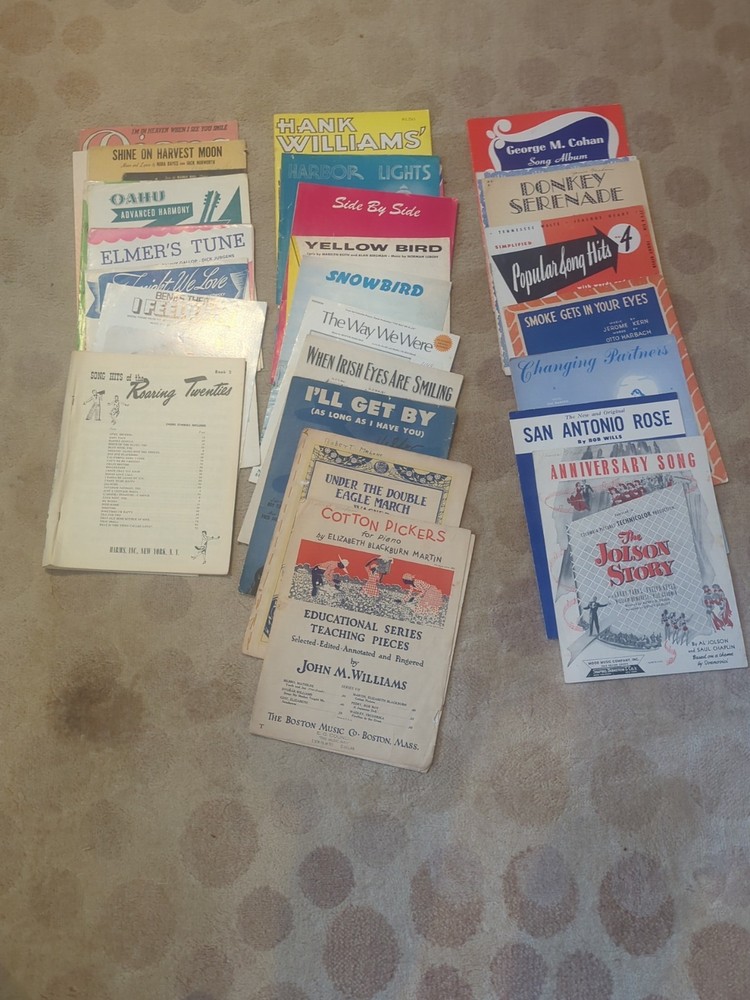 Lot of 60+ Antique Vintage 1940’s Sheet Music Bundle Collection Piano Vocal
