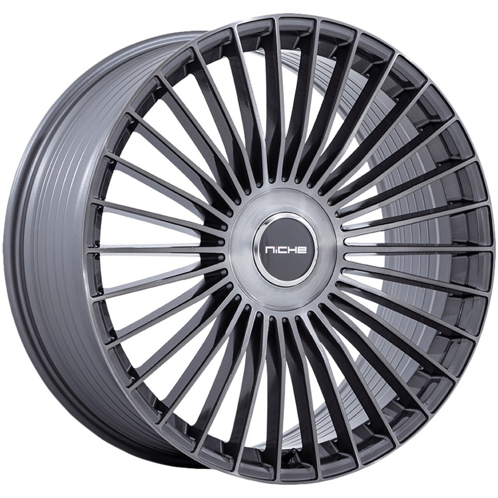 20x9 +20 Niche NC282 Serene 5x112,5x120 Gloss Titanium Brushed Wheels (Set of 4)