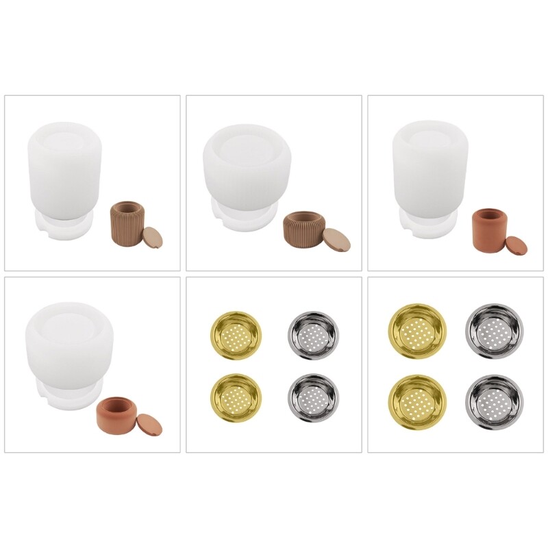 Cup Molds Stripe Incensed Burners Silicone Molds Epoxy Resin Molds
