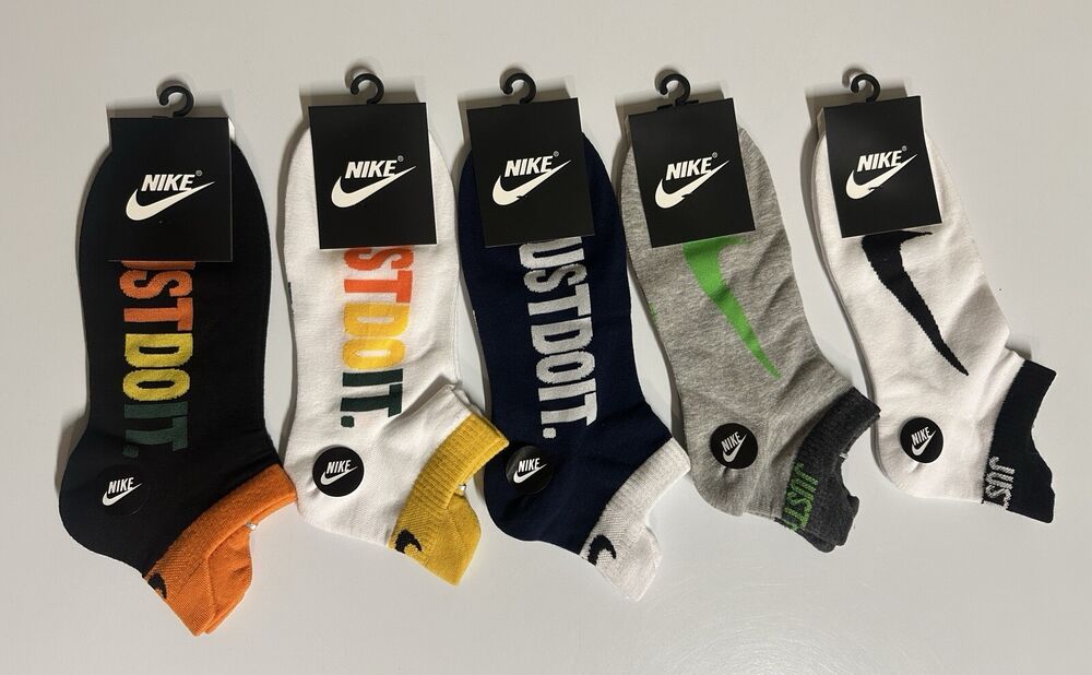 Nike Socks Unisex Ankle Socks Originals 5 Pairs Colorway Sz Large Socks NWT