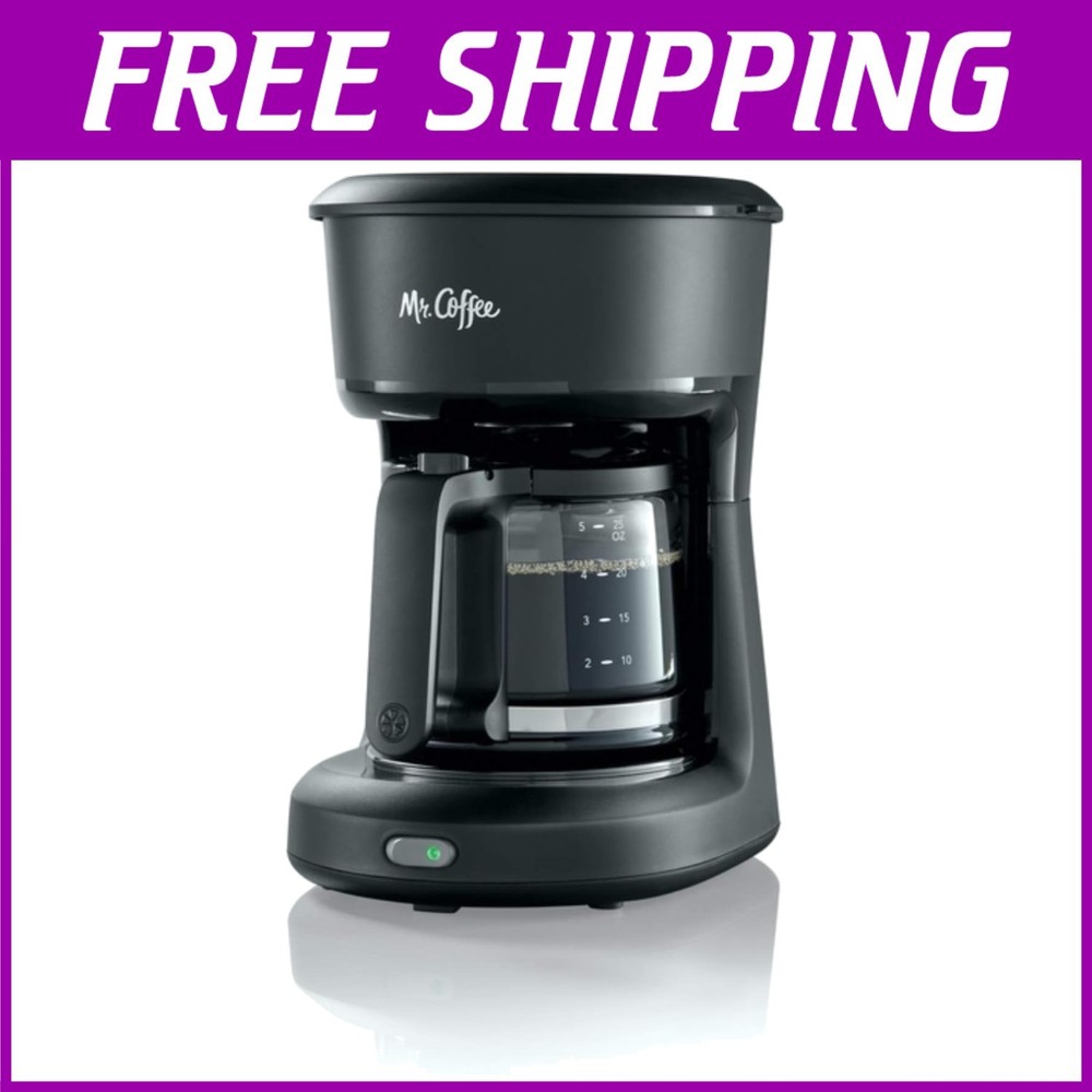Sleek 5-Cup Drip Coffee Maker - Perfect for Small Spaces & Effortless Brewing