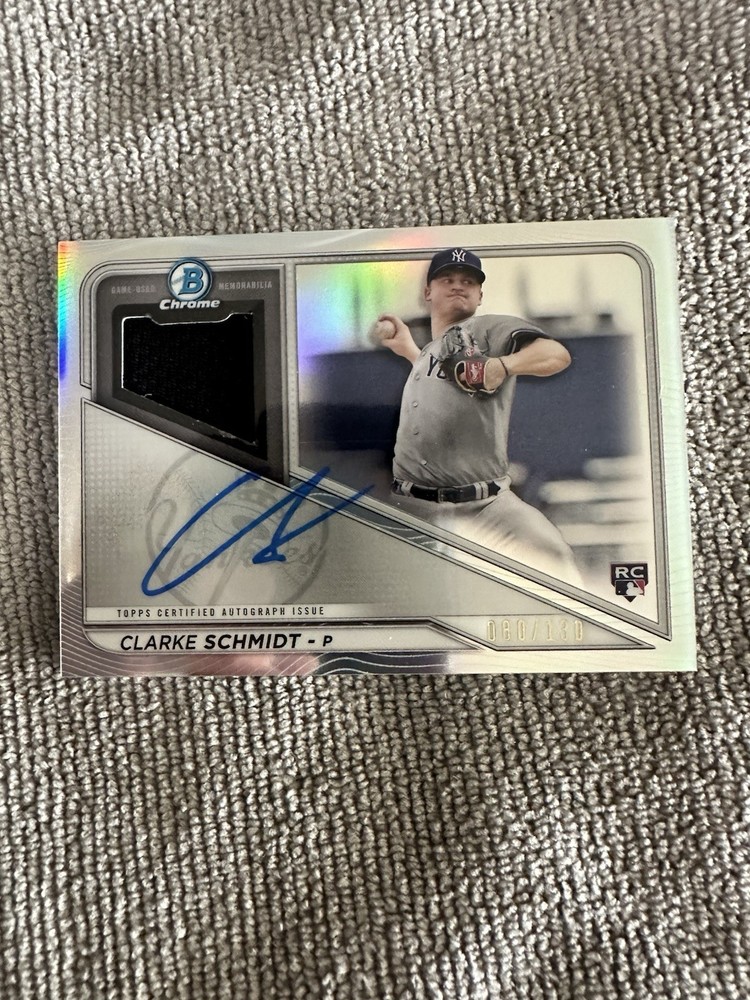 2021 Bowman Chrome - Chrome Auto Relics Clarke Schmidt #BCAR-CS /130 (AU,...