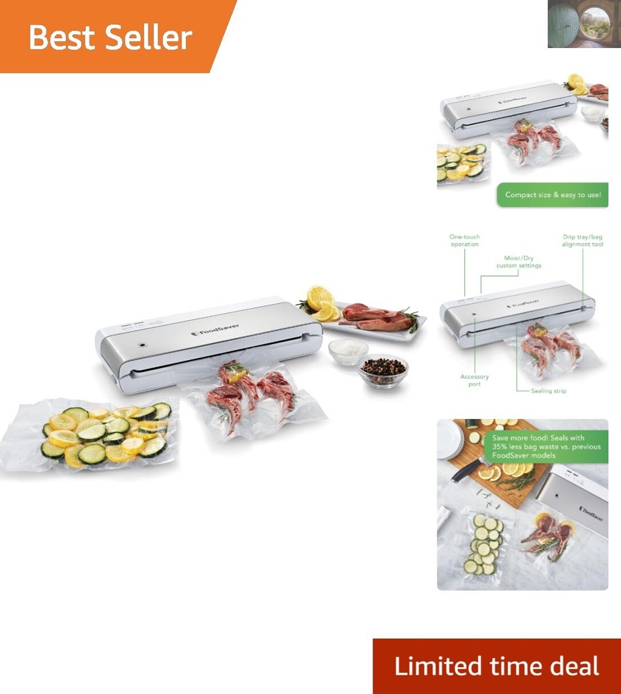 Multi-Functional Vacuum Sealer with Bags & Roll for Fresh Food Storage