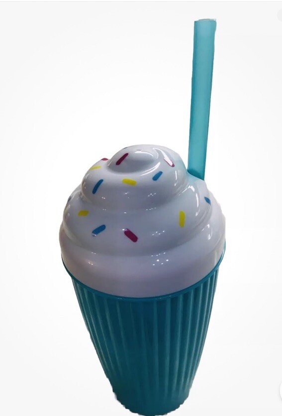 Smoothie Shape 10oz Plastic Tumbler with Draw for Kids Valentines Gifts