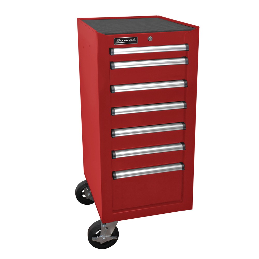 Homak H2Pro 18in. 7-Drawer Side Cabinet, Red, Model# RD08018070