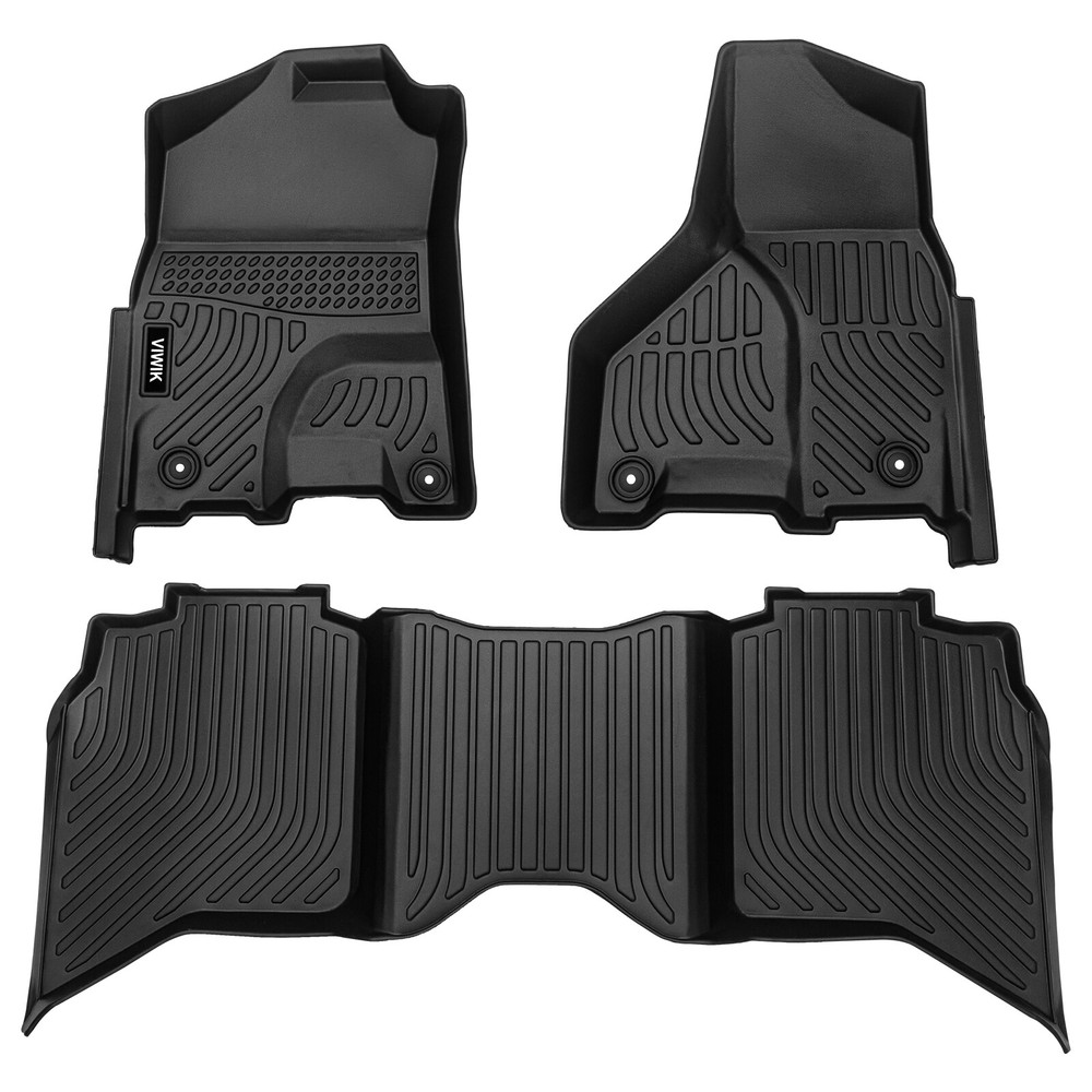 For 13-18 Dodge Ram 1500 Crew Cab All Weather Floor Mats Full Set Liners