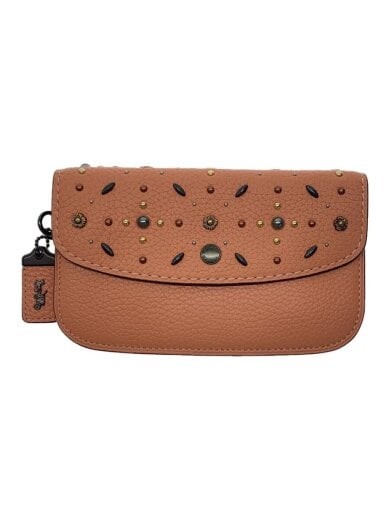 COACH Women's Studded Long Wallet 29715 with Signature Detailing
