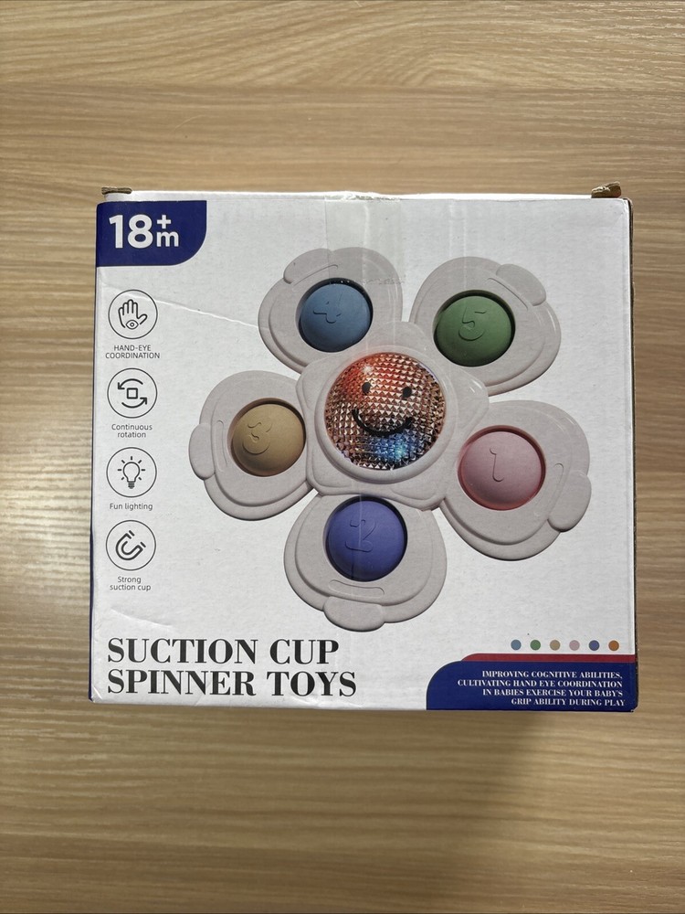 LED Spinning Suction Cup Toy for Babies 18+ Months – Enhances Hand-Eye Coordination & Motor Skills