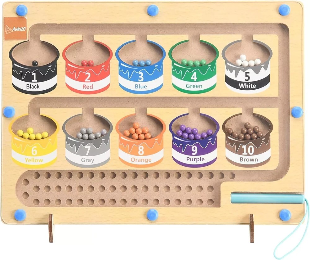 Awulo Magnetic Color and Classification Maze Educational Toy for Kids