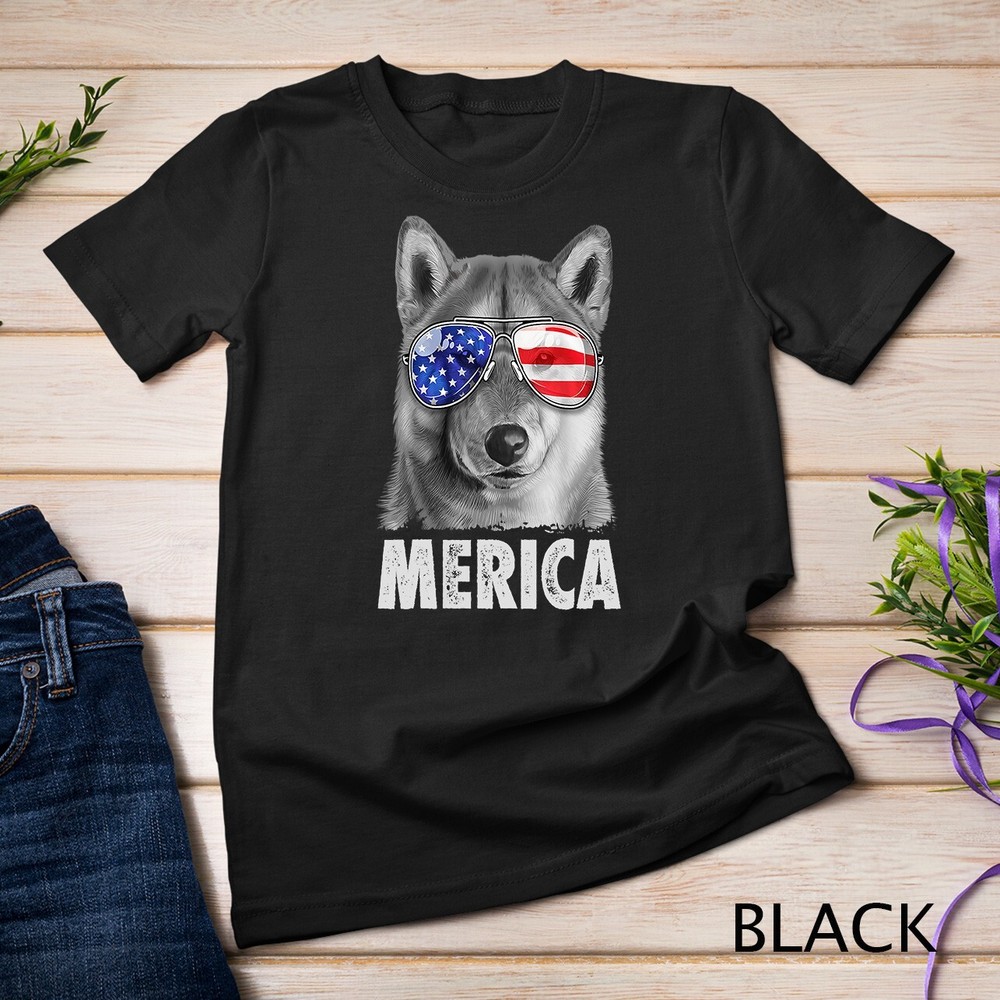 Shiba Inu 4th of July American Flag Sunglasses T-Shirt USA Design