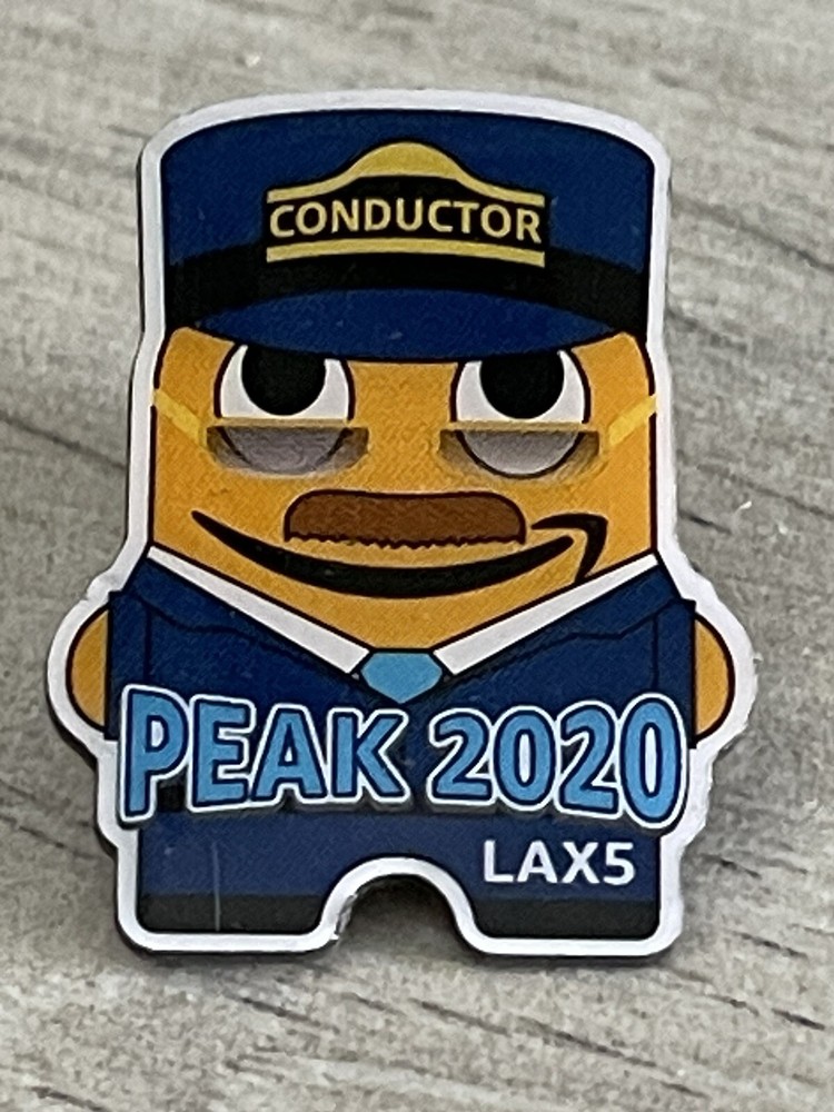 RARE PEAK Train Conductor Amazon Peccy Employee Pin Collectible Limited Edition Accessory for Enthusiasts