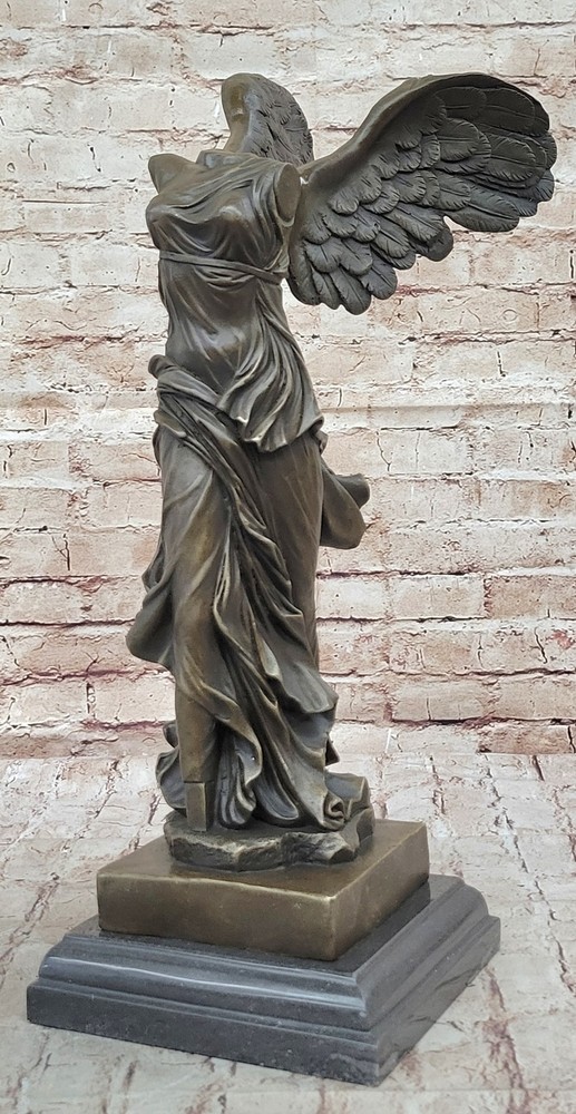 Bronze Nike Winged Victory Sculpture Statue Louvre Smothrace Paris Artwork NR