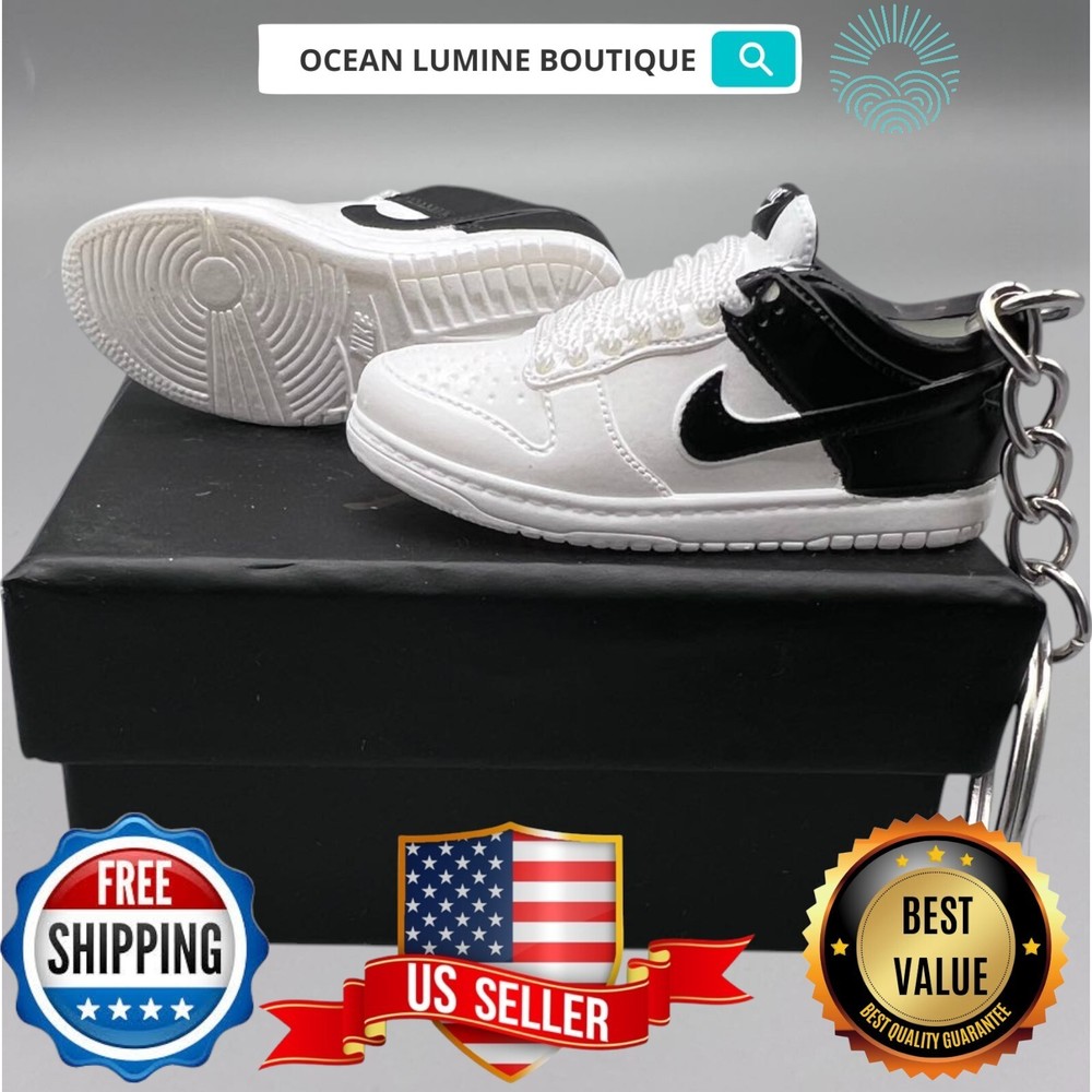 SB DUNK 3D Mini Sneaker Keychain, Jordan Sneaker Collectible, Box Options