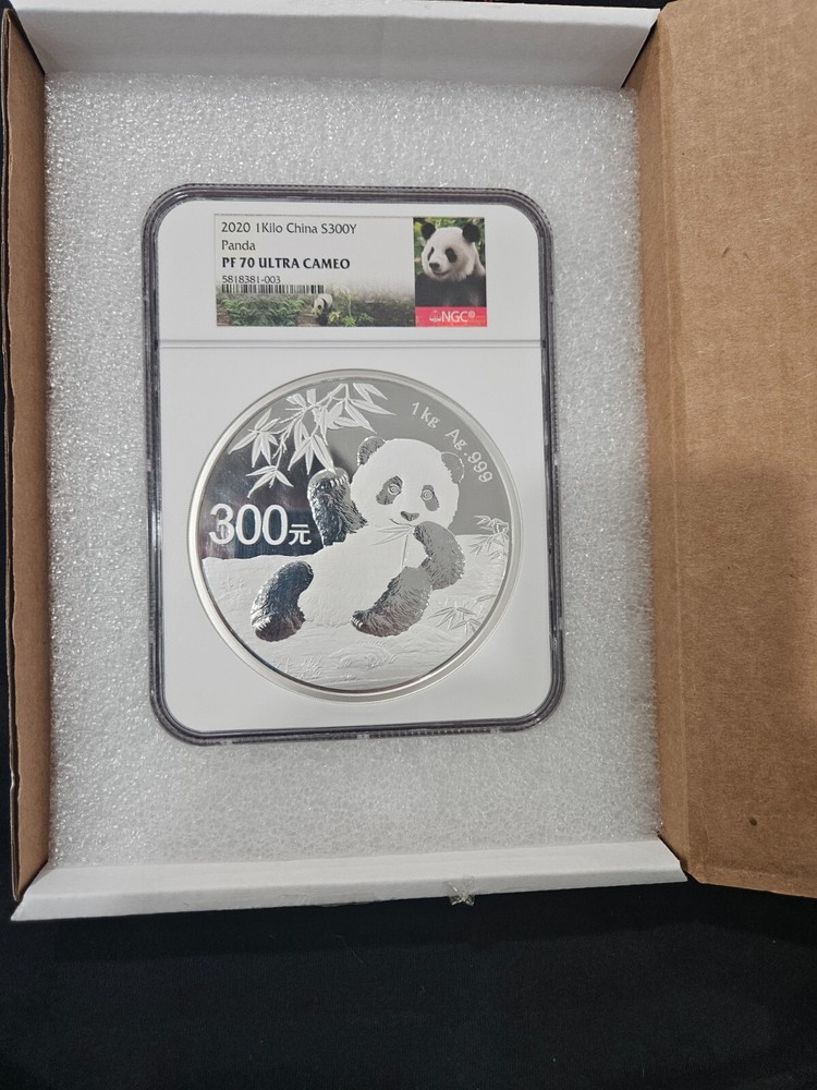 2020 Silver Panda 1 kilo 300 Yuan NGC PF70 Ultra Cameo
