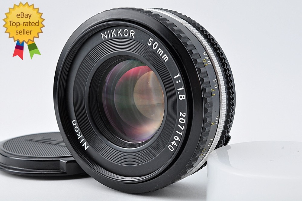Near Mint Nikon Nikkor Ai-S 50mm f/1.8 Pancake Manual Focus Lens Japan #1016