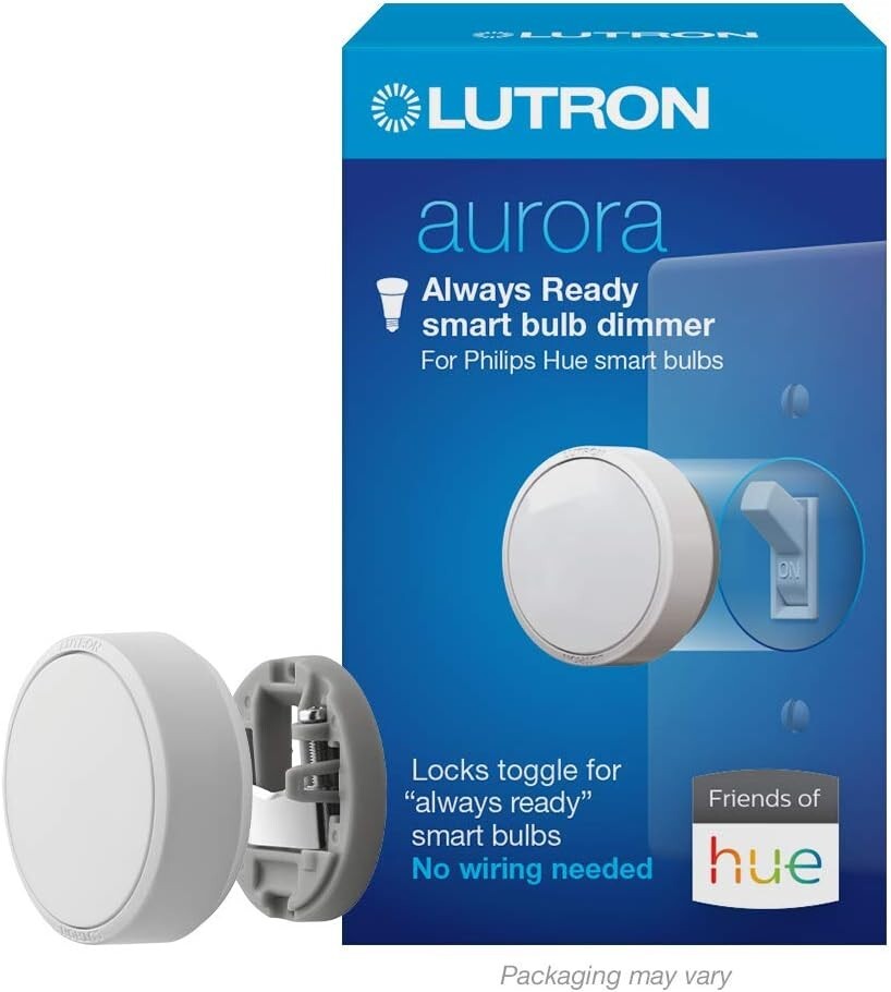 Lutron Aurora Smart Dimmer for Philips Hue Bulbs Z3-1BRL-W