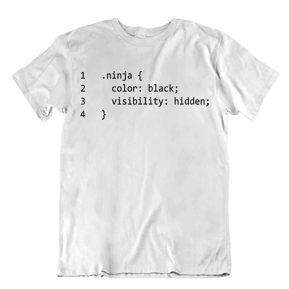 Ninja Code Tshirt Programmer T-SHIRT Gift SHIRT Computer Language Tee