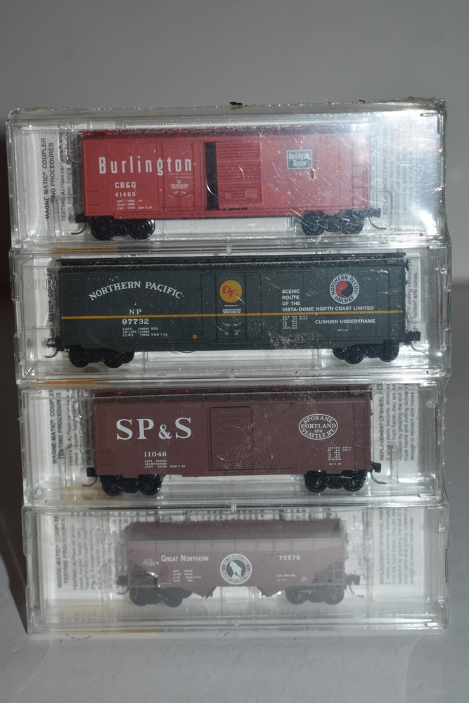 N Scale MTL 4-Piece Fallen Flags Assorted Freight Rolling Stock C48016