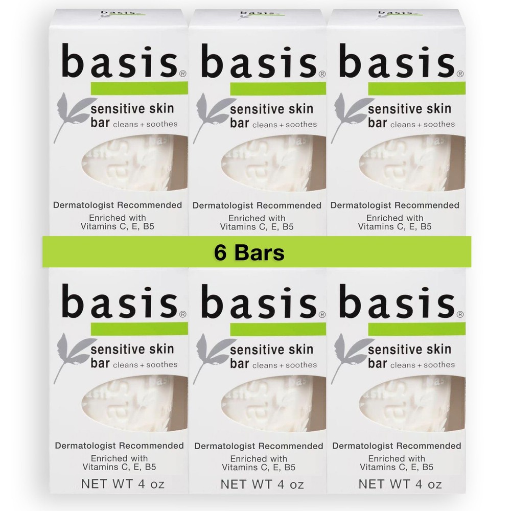 Gentle Unscented Bar Soap for Sensitive Skin on Face, Body & Hands
