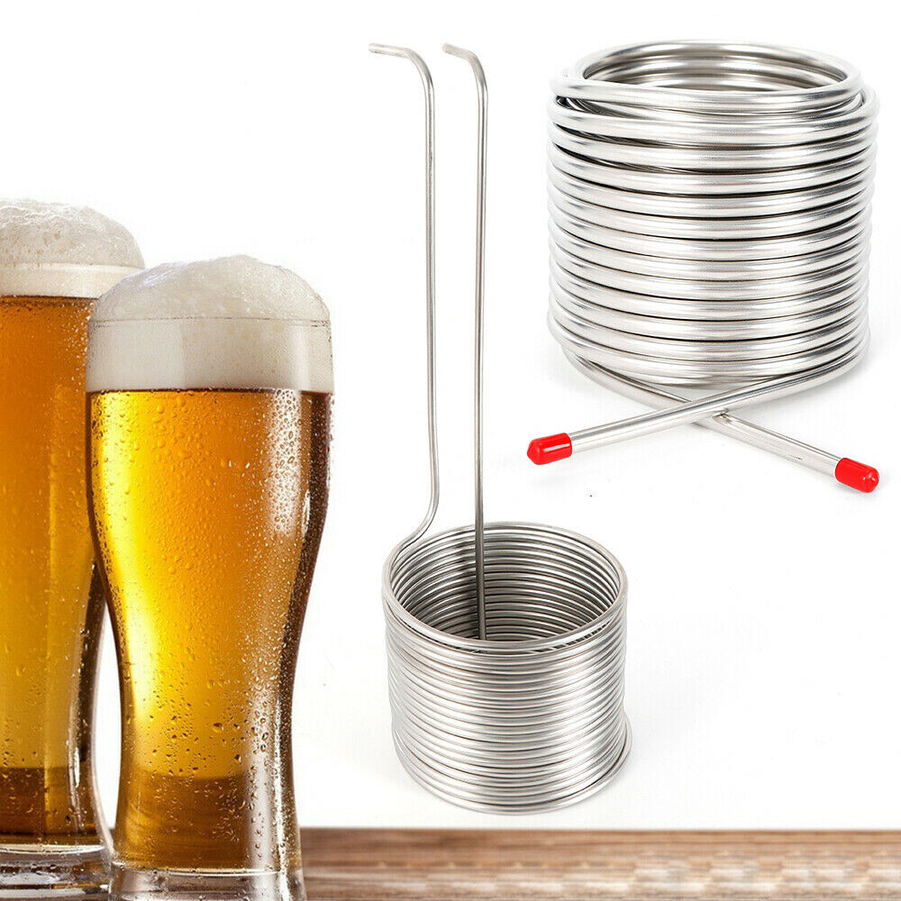 50' Stainless Steel Wort Chiller Cooling Coil Pipe Home Brewing Beer Immersion