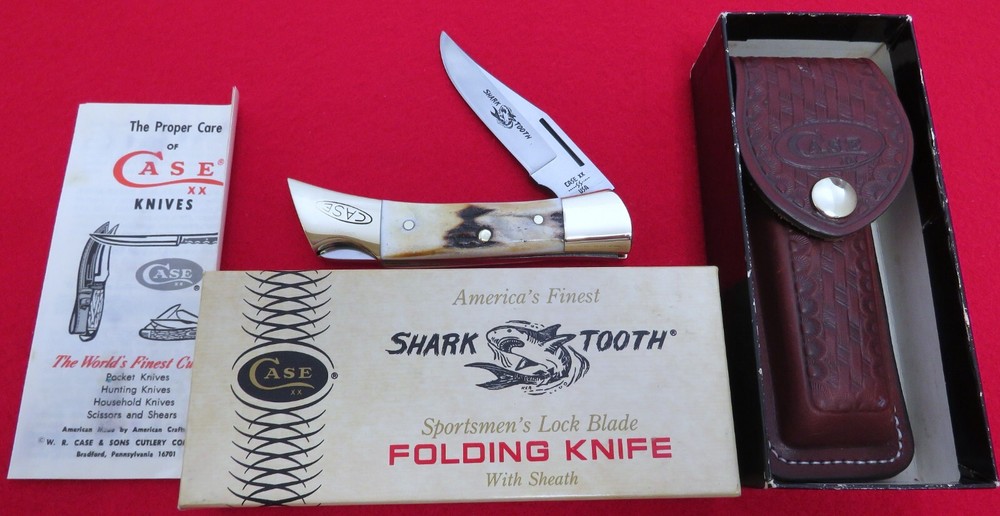 Case XX 1980 SHARK TOOTH Knife AAA+ GENUINE STAG Complete From Collection! NR