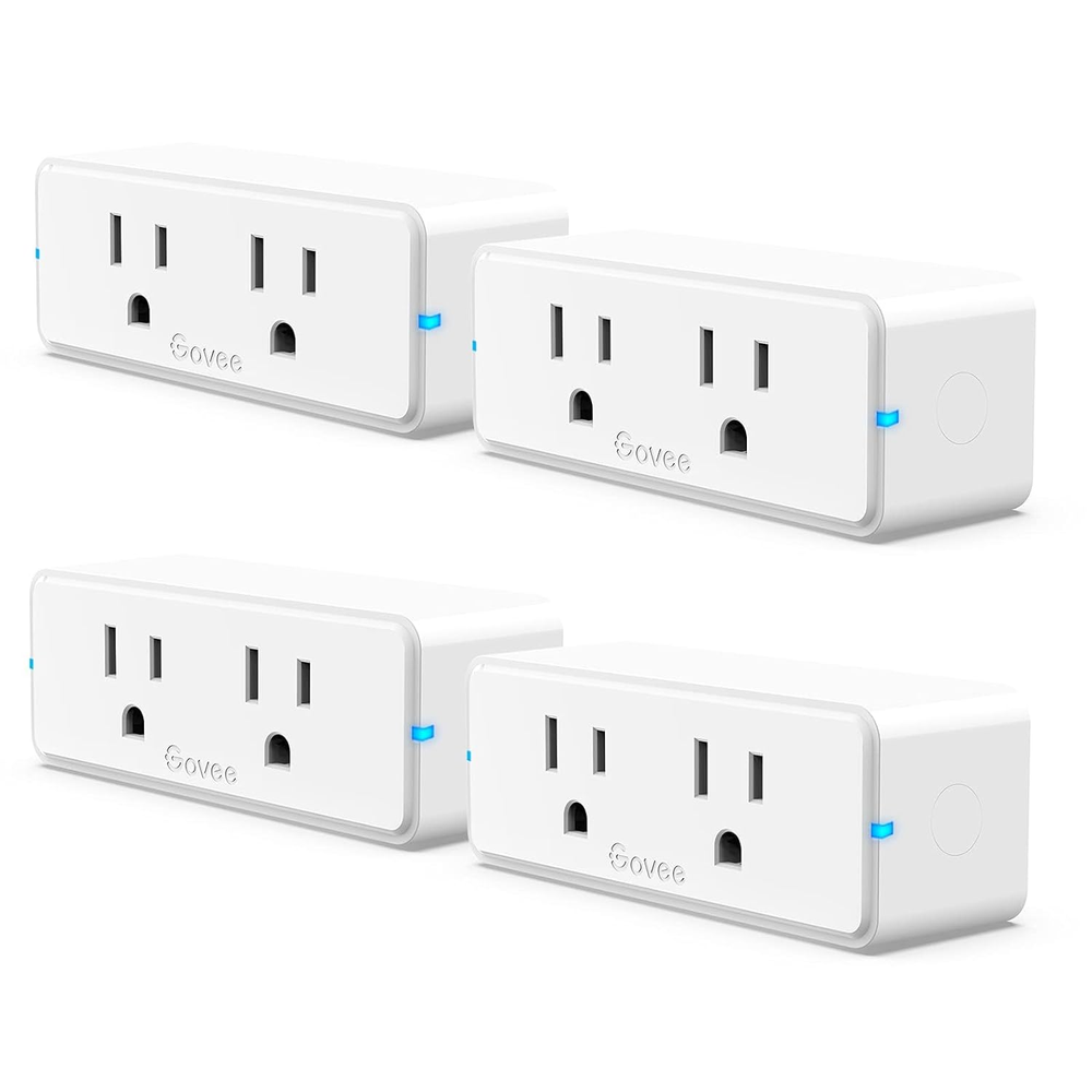 Dual Smart Plug 4 Pack, 15A Wifi Bluetooth Outlet, Work with Alexa and Google As