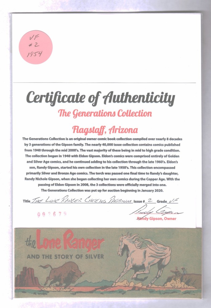 Lone Ranger Cheerios Premium #2 Golden Age-Western Publ. VF {Generations}